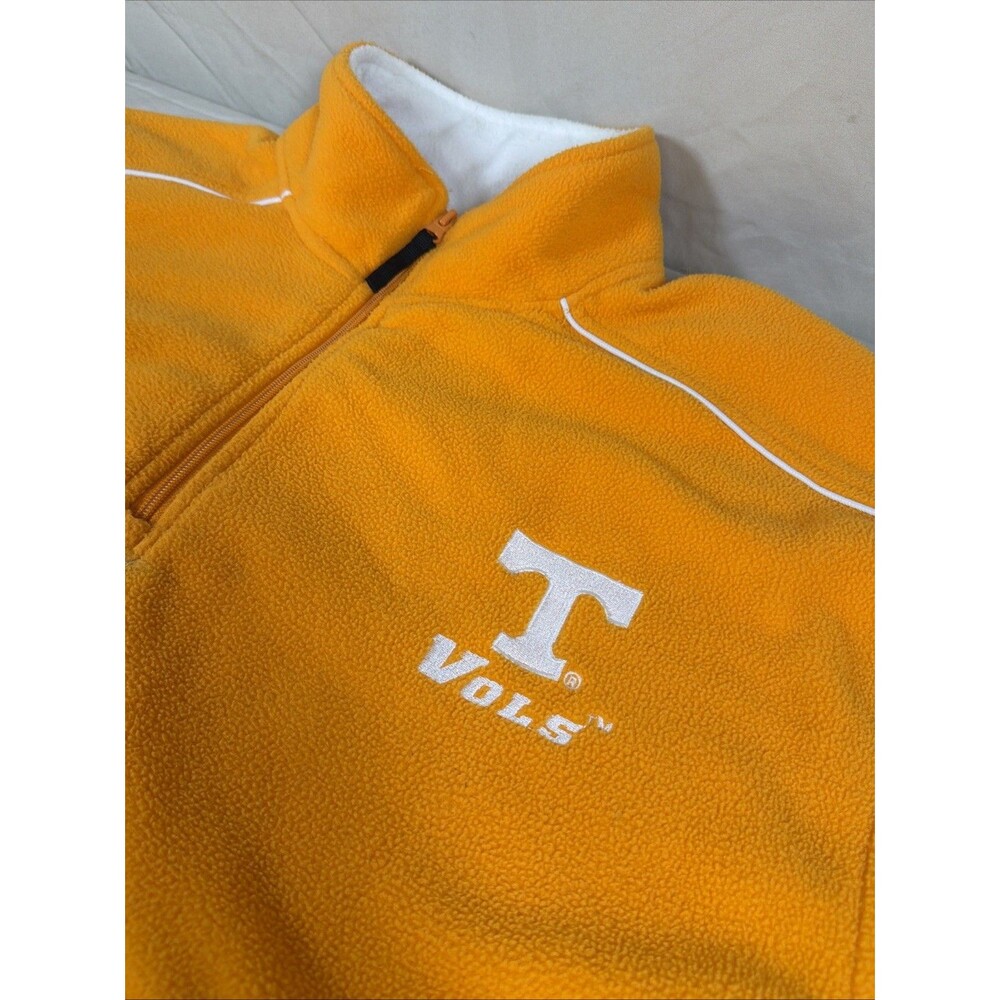 Vintage Tennessee Volunteers Heisman Reebok XL Orange Qtr Zip Fleece Pullover